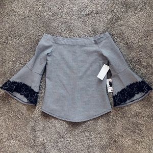 NWT Karen Kane Houndstooth Top Medium